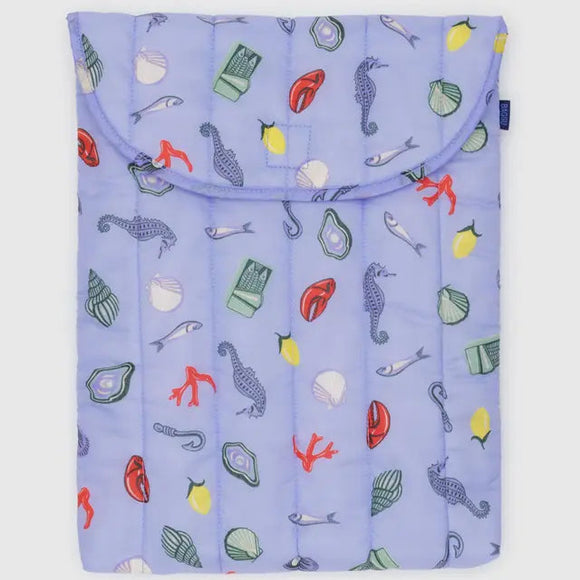 Baggu Puffy Laptop Sleeve 16 inch Sea Charms