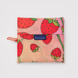 Baggu - Sac À Provision Réutilisable Grand Format Big Reusable Shopping Bag - Éclosion De Fraises Strawberry Blossom - Emballé