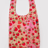 Baggu - Sac À Provision Réutilisable Grand Format Big Reusable Shopping Bag - Éclosion De Fraises Strawberry Blossom