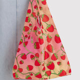 Baggu - Sac À Provision Réutilisable Standard Reusable Shopping Bag - Éclosion De Fraises Strawberry Blossom Life Style