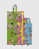 Baggu-Trio de Pochette 3D-Garden Flowers A Plat