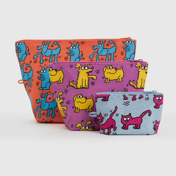 Baggu-Triode Pochette a Cosmetique Keith Harings Pets