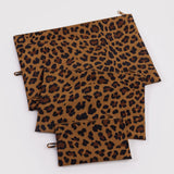 Baggu - Trio de Pochettes à Cosmétiques Go Pouch Set - Leopard - À Plat