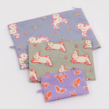 Baggu - Trio de Pochettes à Cosmétiques Go Pouch Set - Spring Animals Animaux Printaniers - À Plat