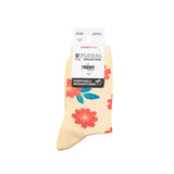 Bas mi-mollet pour femme à fleurs ludiques - Cadeau floral printanier pour elle - Affichage
