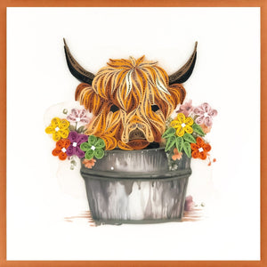 Carte de souhaits - Vache des Highlands