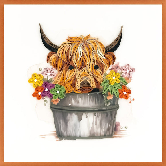 Carte de souhaits - Vache des Highlands