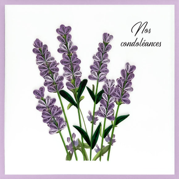 Carte de condoléances - Bouquet de lilas