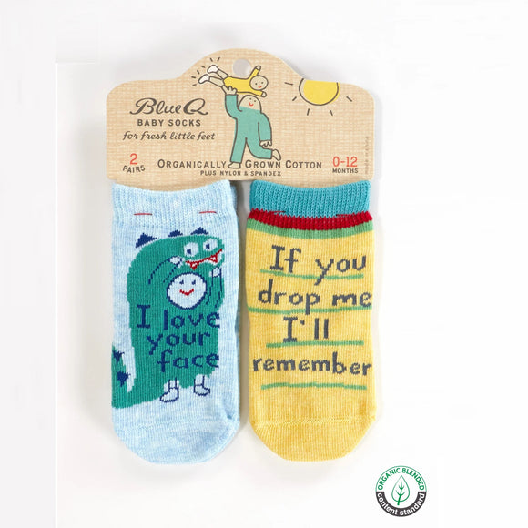 Blue Q - Chaussettes Pour Bébé - Face And Drop