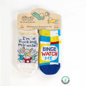 Blue Q - Chaussettes Pour Bébé - Miracle And Binge Watch