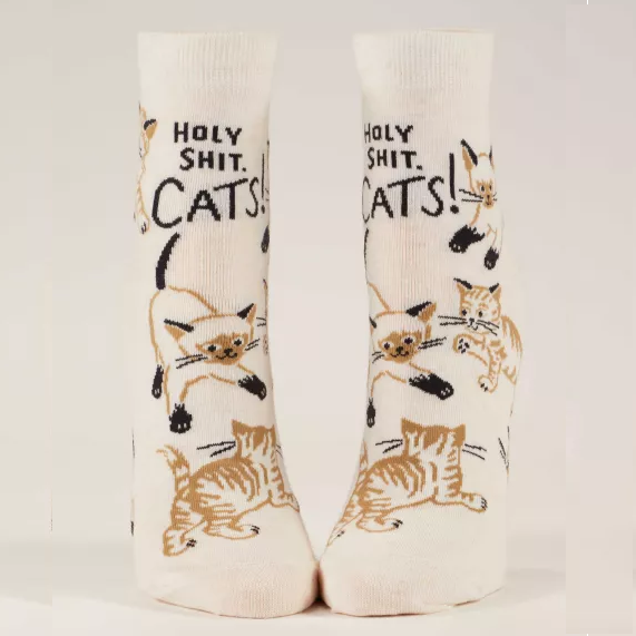 BlueQ Chaussettes-Holy Shits Cats Socks