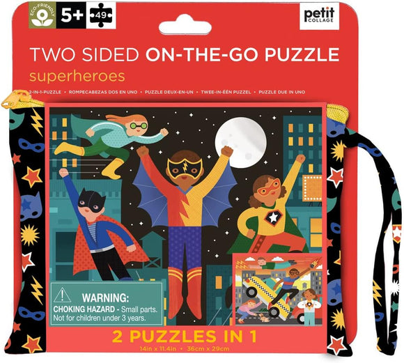 Casse-Tête Recto Verso Super Heroes Two Sided Puzzle
