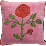 Coussin brode - Rose - Devant