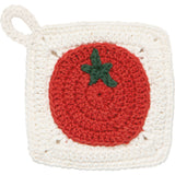 Danica - Ensemble De 2 Lavettes Crochetées Illustrant Des Tomates Set of 2 Heirloom Tomatoes Crochet Sponges Set of 2 - NDC4293D - Lavette Blanche