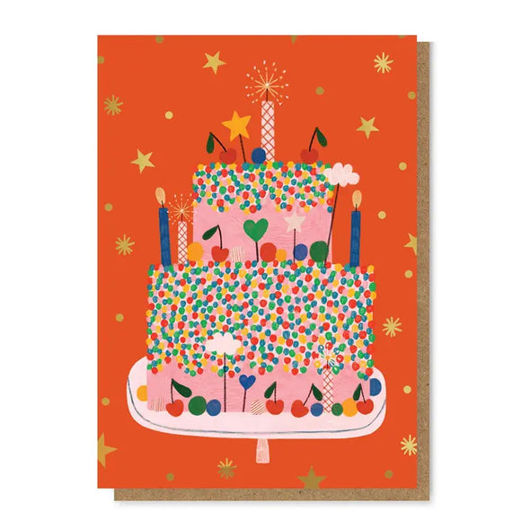 Daria Solak Ilustration-Carte de Souhait Celebration Cake