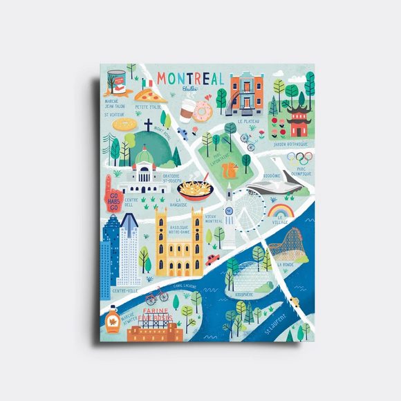 Elaillce-Carte Postale Carte de Montreal