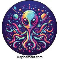 Ephemera-Macaron Psychadelic Alien