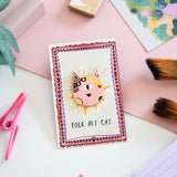 Epinglette Folk Art Cat Meowment - Decor 