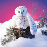Folkmanis Marionette Harfang des neiges Snowy Owl Puppet Dans Son Mileu NAturel