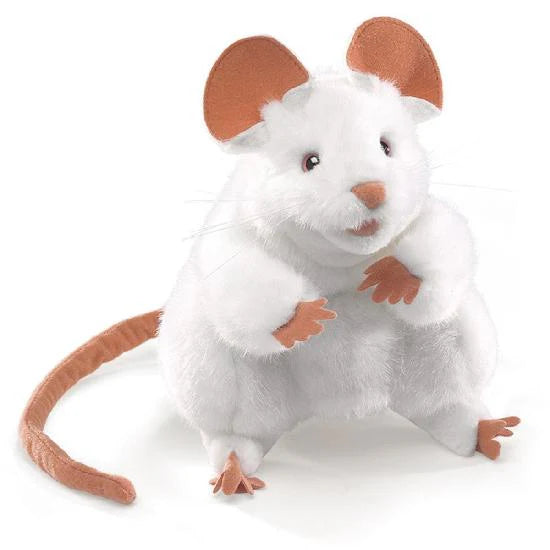 Folkmanis Marionette Souris Blanche White Mouse Puppet