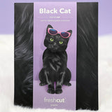 Fresh Paper Cut Black Cat Card
