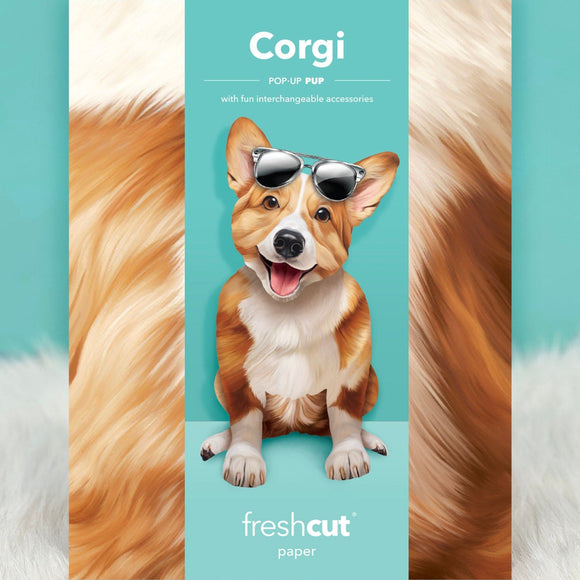 Fresh Paper Cut Carte Corgi 
