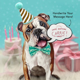 Fresh Paper Cut English Bulldog Card