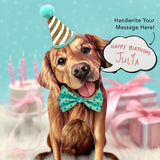 Fresh Paper Cut Golden Retriever Card
