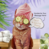 Fresh Paper Cut Orange Tabby Cat Card