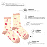 Friday Socks - Bas Dépareillés Caritatifs Cancer Du Sein Femme Womens Breast Cancer TDG Mismatch Socks - CTDG0007 - Specs