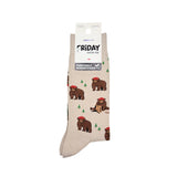 Friday Socks - Bas dépareillés Ours Et Arbres Homme Bear In Hat And Trees Mismatch Socks - MC00299 - Packaging