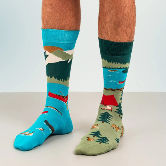 Friday Socks Chaussettes Pour Hommes Dépareillées Montagnes Du Canada