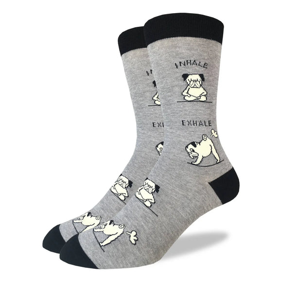 GLS-Chaussette pour Homme-Yoga Pug