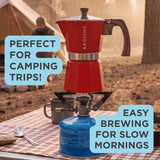 GROSCHE - Cafetiere à esspresso - Rouge