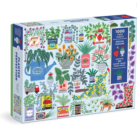 Galison Casse-Tete 1000 Morceaux Planter Perfection 1000 Piece Puzzle with Shaped Pieces