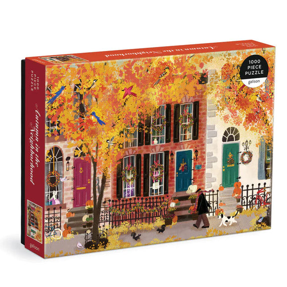 Galison Casse-Tête 1000 Morceaux Autumn In The Neighborhood 1000 Piece Puzzle