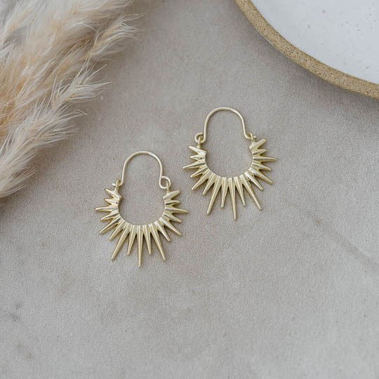 Glee Jewelery-Boucles d_oreilles Sol Hoops gold