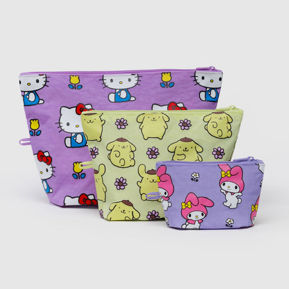 Pouch Set Baggu Hello Kitty Friends Florals