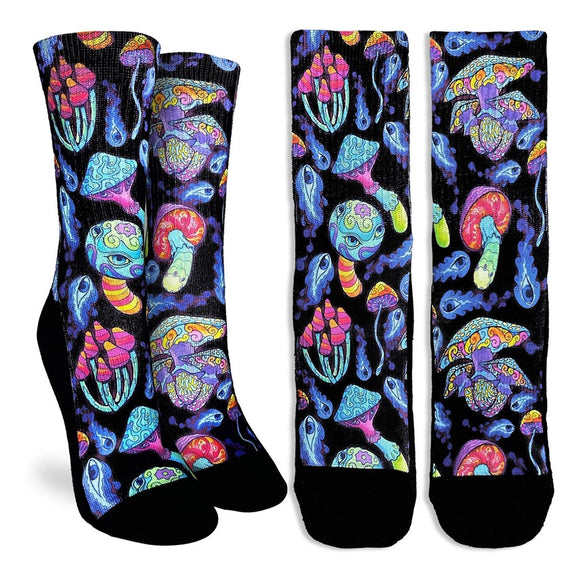 Good Luck Sock - Chaussettes Trippy Mushrooms