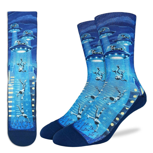 Good Luck Sock - Chaussettes Vaches Enlèvent Des Aliens Pour Hommes