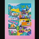 Holiyay Casse-tete 1000 Pieces Le Gros Chat Jaune Assemblé