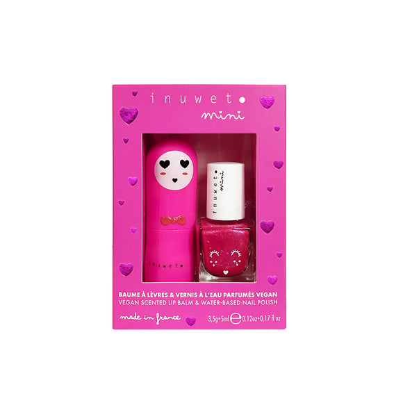 Inuwet - Coffret Ongles Et Lèvres - Cerise Fraise 