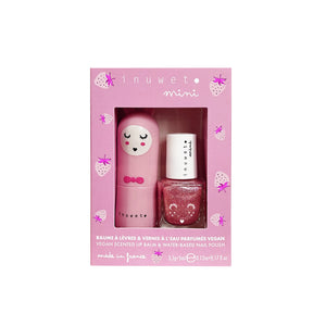 Inuwet - Coffret Ongles Et Levres - Fraise 