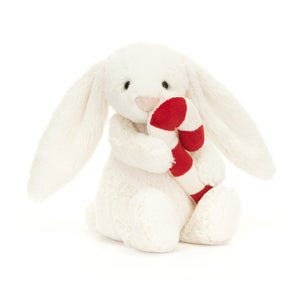 JellyCat-Bashful Lapin Avec Canne de Bonbon