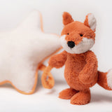 Jellycat Jouet Musical Renard Bashful Fox Cub Musical Pull Debout