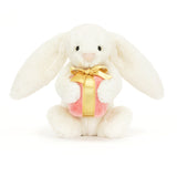 JellyCat-bashful Lapin Avec Cadeau Face