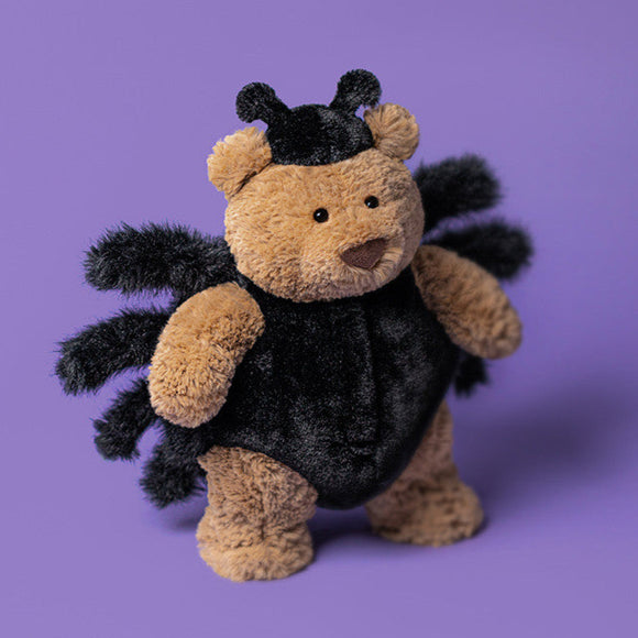 JellyCat Bartholomew Bear Spider Peluche Ours Bartholomew Costume Araignee Face