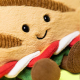 Jellycat - Baguette Caprese Baguette - A2TMB - Sur Fond Jaune Close-Up