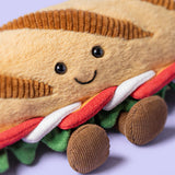 Jellycat - Baguette Caprese Baguette - A2TMB - Sur Fond Lavande Close-Up