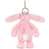 Jellycat - Breloque Lapin Rose Luxe Blushkin Blossom Bunny Bag Charm - BP4ROSE - De Dos